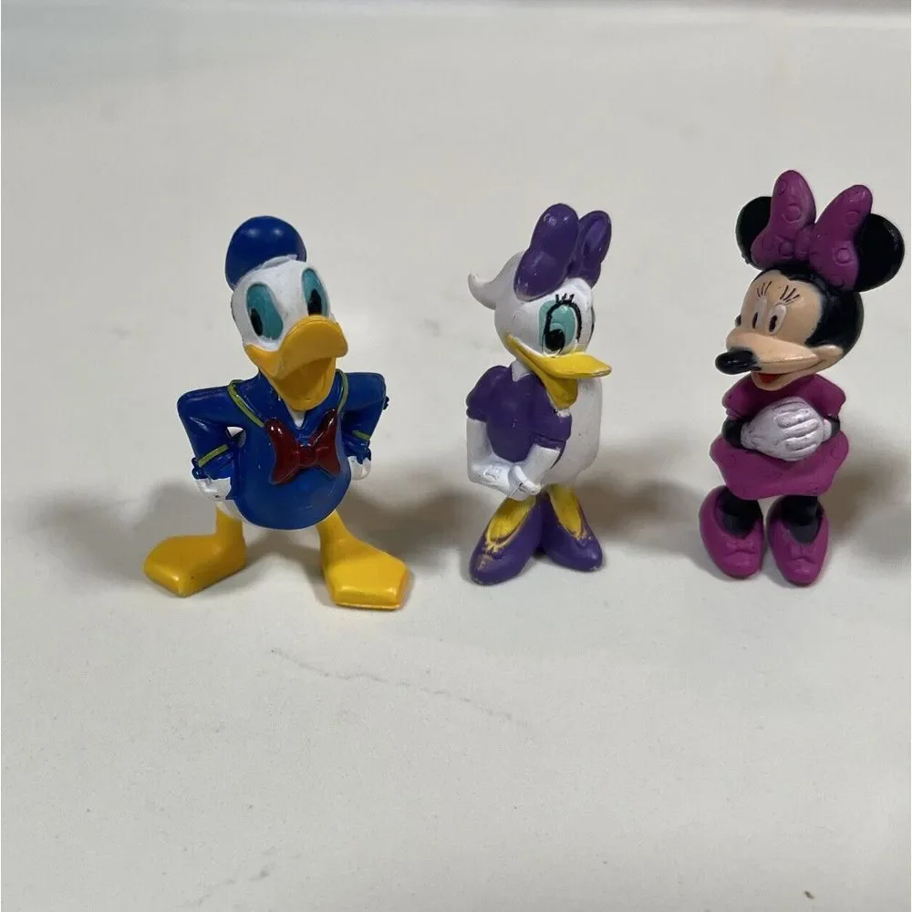 Disney Figures Mickey Minnie Donald Daisy Pluto Toy Cake Topper Lot Collectible‎